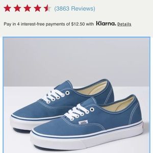 Vans authentic canvas size 8M/ 9.5 W